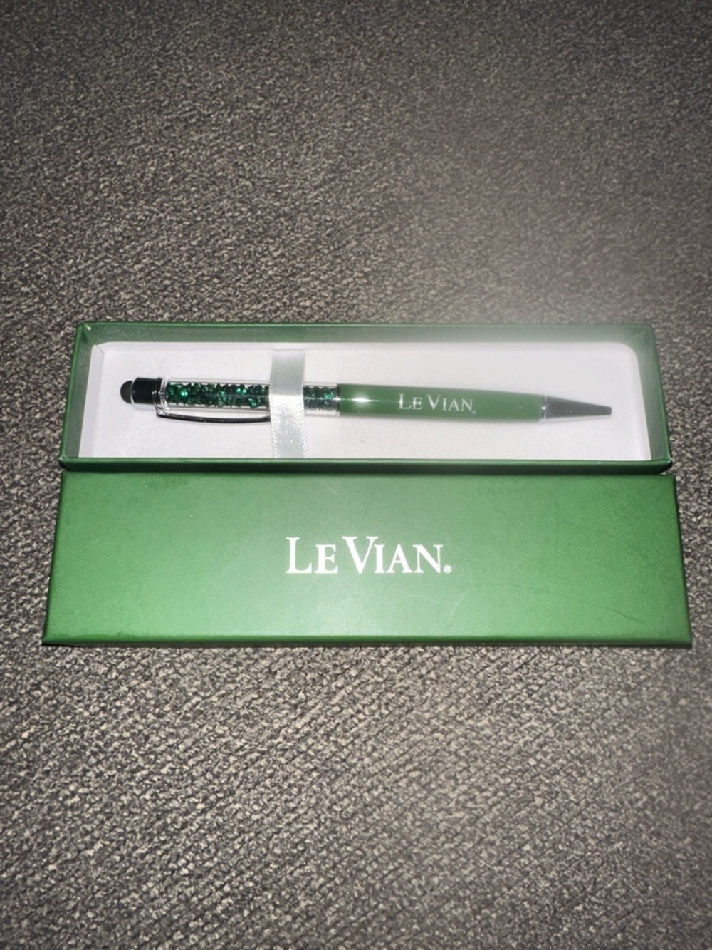 Collectibile ❤️ LeVian Green Crystal / Diamond Themed  Pen With Stylus Tip  NEW